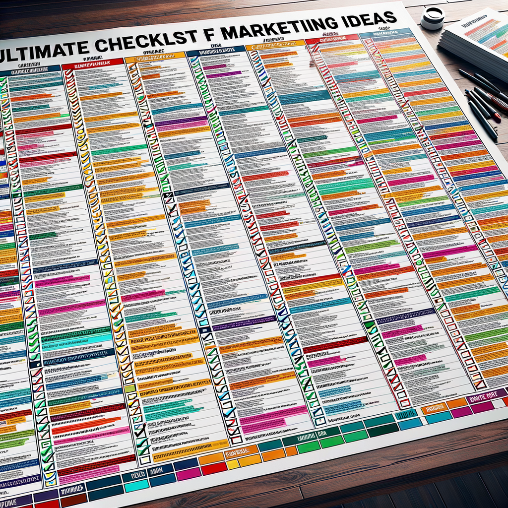 Ultimate checklist of Marketing Ideas